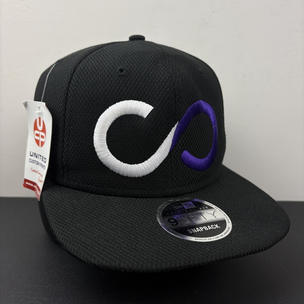Continuum NWT New Era 9FIFTY Original Fit Snapback Hat Black Infinity Adjust Cap